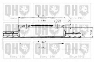 QUINTON HAZELL bdc3807 -  Тормозной диск